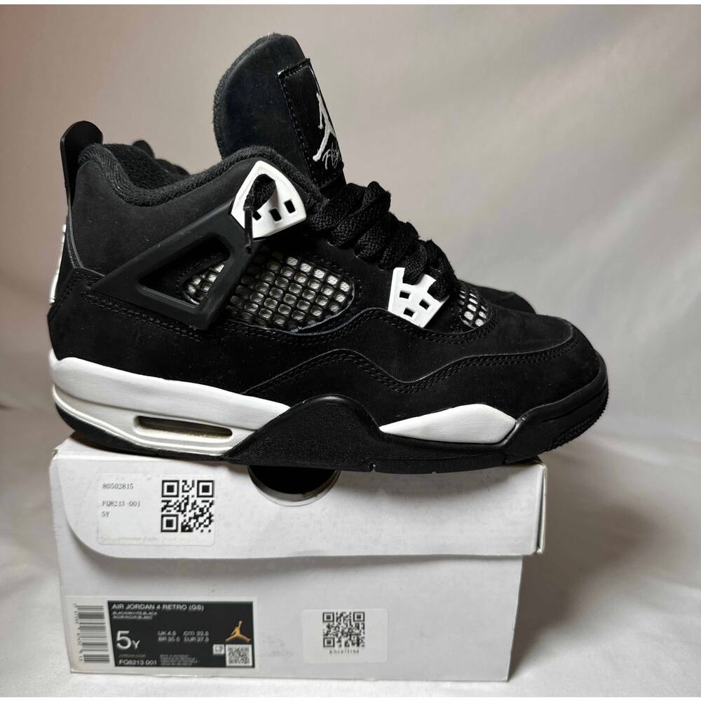Size 5 - Nike Air Jordan 4 Retro GS White Thunder Men's Shoes